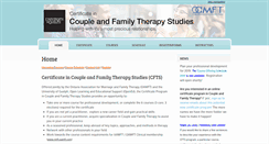 Desktop Screenshot of couplefamilytherapystudies.ca